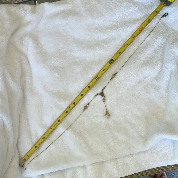 Simulated Pearl & Crystal Necklace - Picture 7 of 8